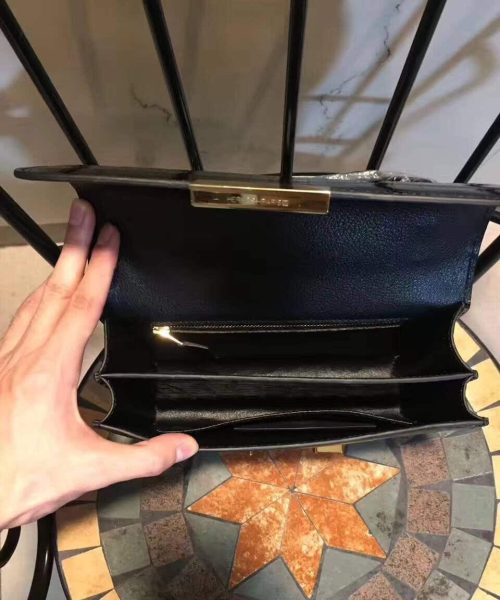 1:1 Replica Hermes Constance 24 Pattern Crocodile Black For Women, Women's Handbags, Shoulder Bag 9.4in/24cm
