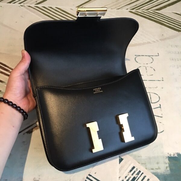 1:1 Replica Hermes Constance 24 Swift Black For Women Gold Toned Hardware, Women's Handbags, Shoulder Bags 9.5in/24cm