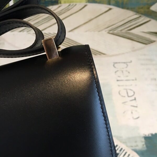 1:1 Replica Hermes Constance 24 Swift Black For Women Gold Toned Hardware, Women's Handbags, Shoulder Bags 9.5in/24cm