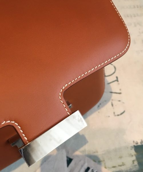 1:1 Replica Hermes Constance 24 Swift Brown For Women Silver Toned Hardware, Women's Handbags, Shoulder Bags 9.5in/24cm