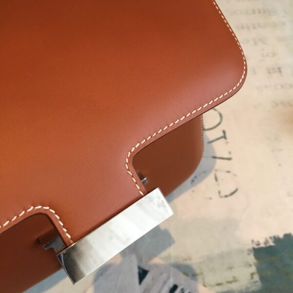 1:1 Replica Hermes Constance 24 Swift Brown For Women Silver Toned Hardware, Women's Handbags, Shoulder Bags 9.5in/24cm