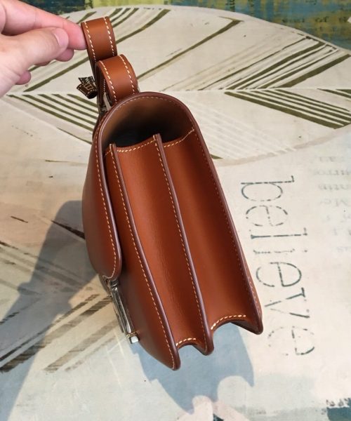 1:1 Replica Hermes Constance 24 Swift Brown For Women Silver Toned Hardware, Women's Handbags, Shoulder Bags 9.5in/24cm