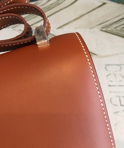 1:1 Replica Hermes Constance 24 Swift Brown For Women Silver Toned Hardware, Women's Handbags, Shoulder Bags 9.5in/24cm