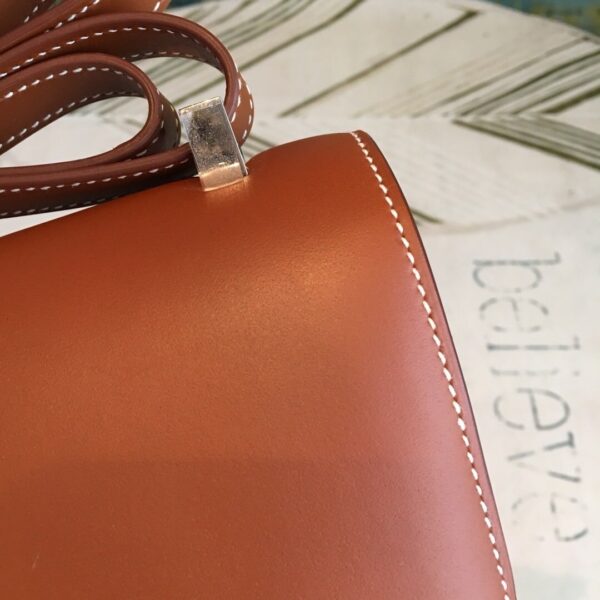 1:1 Replica Hermes Constance 24 Swift Brown For Women Silver Toned Hardware, Women's Handbags, Shoulder Bags 9.5in/24cm