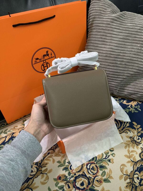 1:1 Replica Hermes Constance Black/Brown/Khaki Green/White For Women 19cm / 7.4in