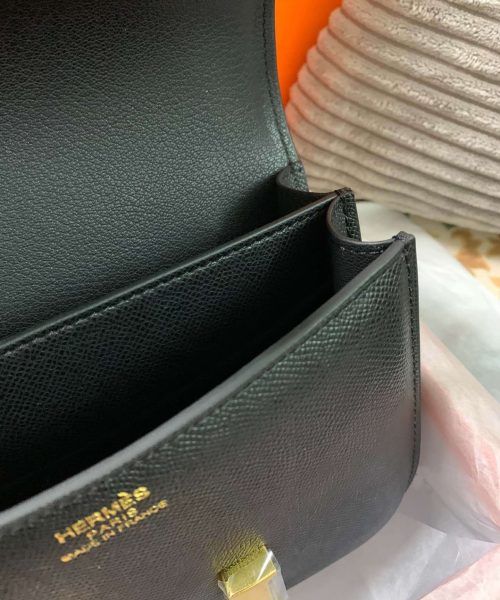 1:1 Replica Hermes Constance Black/Brown/Khaki Green/White For Women 19cm / 7.4in