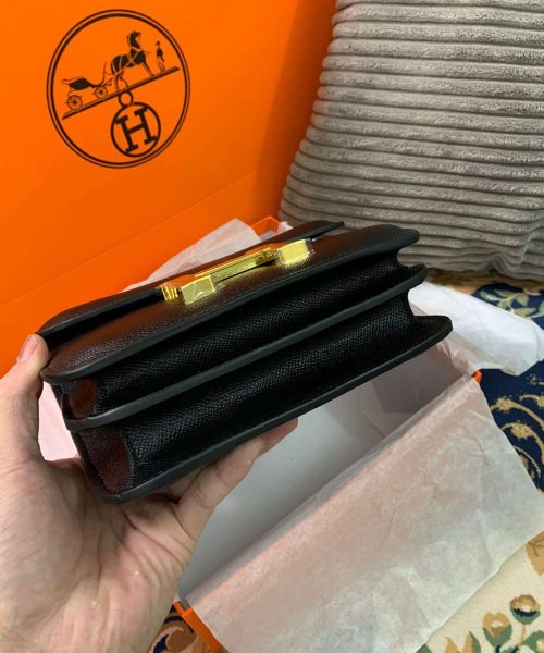 1:1 Replica Hermes Constance Black/Brown/Khaki Green/White For Women 19cm / 7.4in