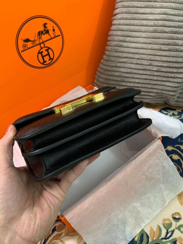 1:1 Replica Hermes Constance Black/Brown/Khaki Green/White For Women 19cm / 7.4in