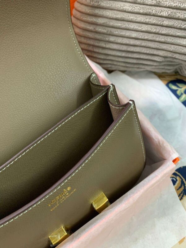 1:1 Replica Hermes Constance Black/Brown/Khaki Green/White For Women 19cm / 7.4in
