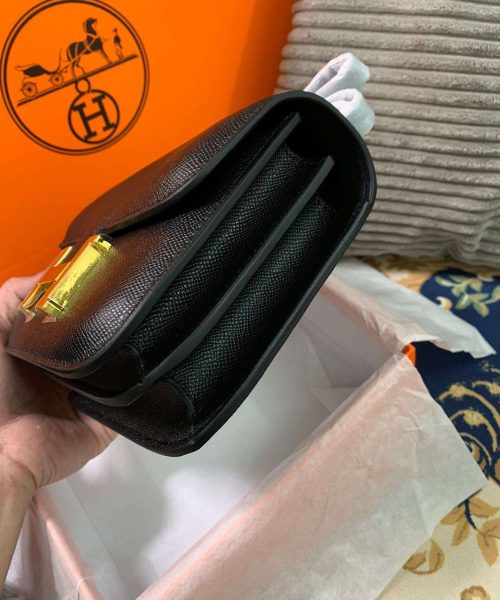 1:1 Replica Hermes Constance Black/Brown/Khaki Green/White For Women 19cm / 7.4in
