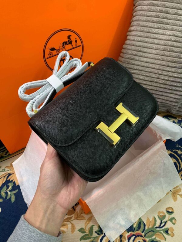 1:1 Replica Hermes Constance Black/Brown/Khaki Green/White For Women 19cm / 7.4in