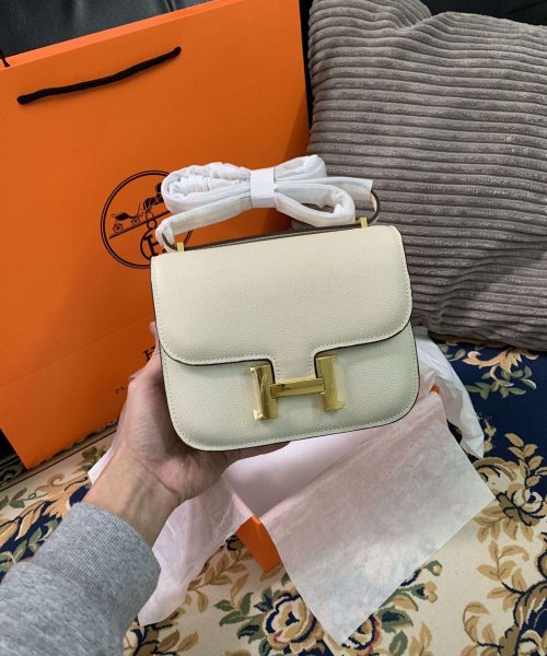 1:1 Replica Hermes Constance Black/Brown/Khaki Green/White For Women 19cm / 7.4in