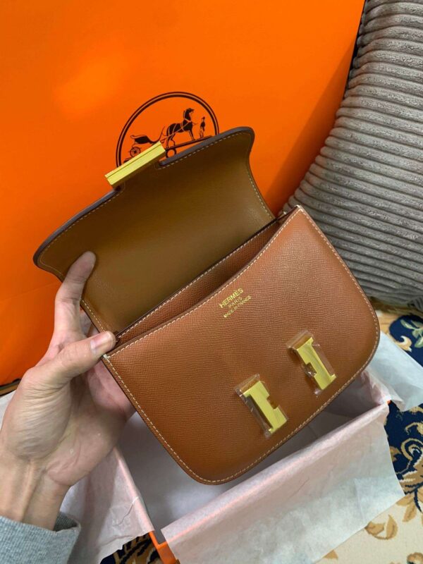 1:1 Replica Hermes Constance Black/Brown/Khaki Green/White For Women 19cm / 7.4in