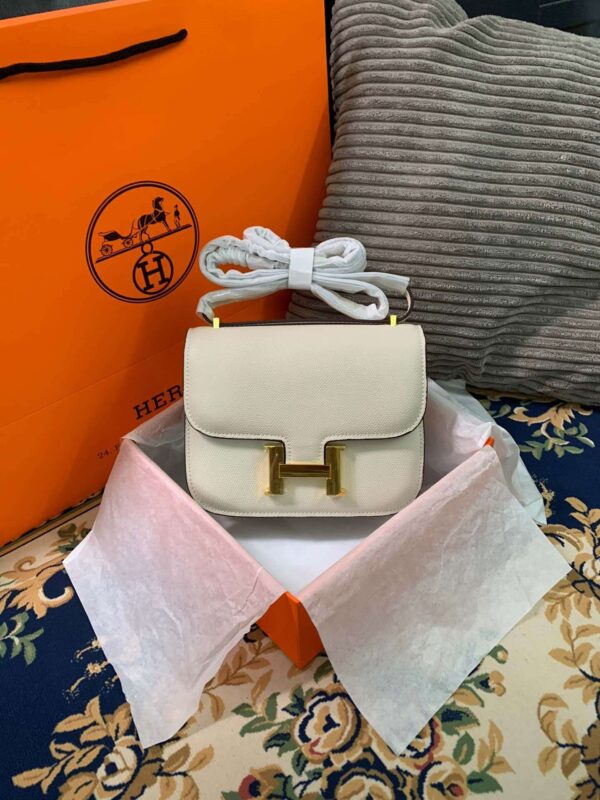 1:1 Replica Hermes Constance Black/Brown/Khaki Green/White For Women 19cm / 7.4in