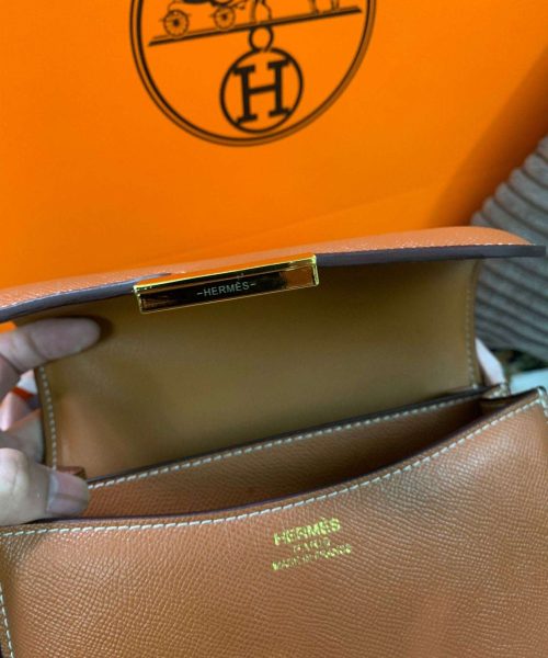 1:1 Replica Hermes Constance Black/Brown/Khaki Green/White For Women 19cm / 7.4in
