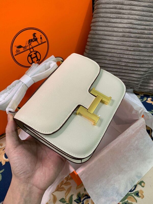 1:1 Replica Hermes Constance Black/Brown/Khaki Green/White For Women 19cm / 7.4in
