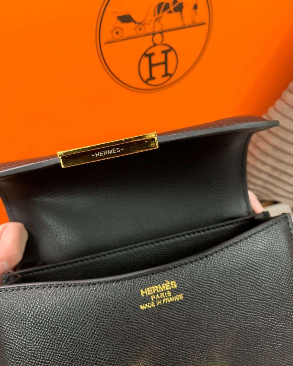 1:1 Replica Hermes Constance Black/Brown/Khaki Green/White For Women 19cm / 7.4in