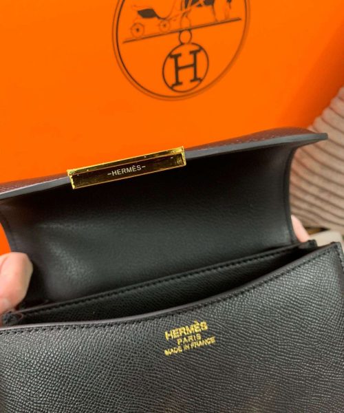 1:1 Replica Hermes Constance Black/Brown/Khaki Green/White For Women 19cm / 7.4in