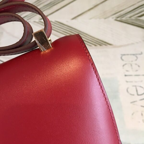 1:1 Replica Hermes Constance Burgundy For Women Gold Toned Hardware 9.5in/24cm