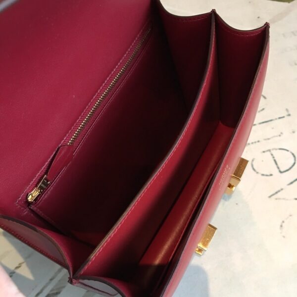 1:1 Replica Hermes Constance Burgundy For Women Gold Toned Hardware 9.5in/24cm