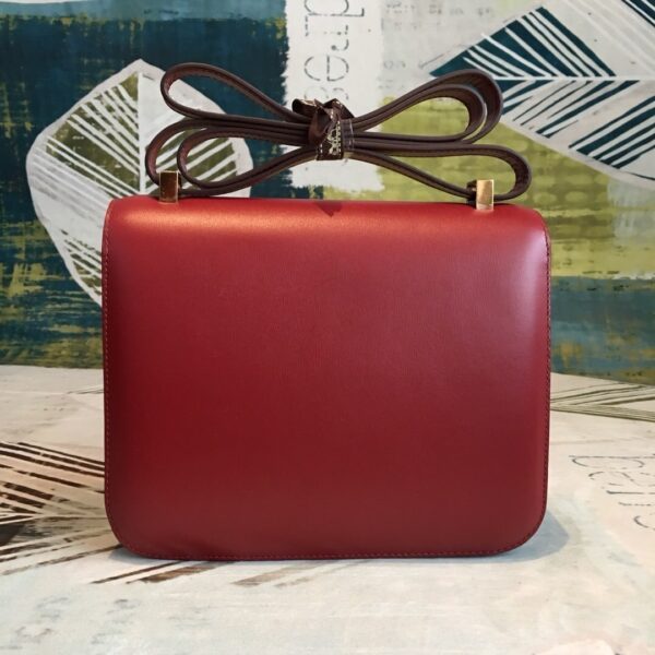 1:1 Replica Hermes Constance Burgundy For Women Gold Toned Hardware 9.5in/24cm