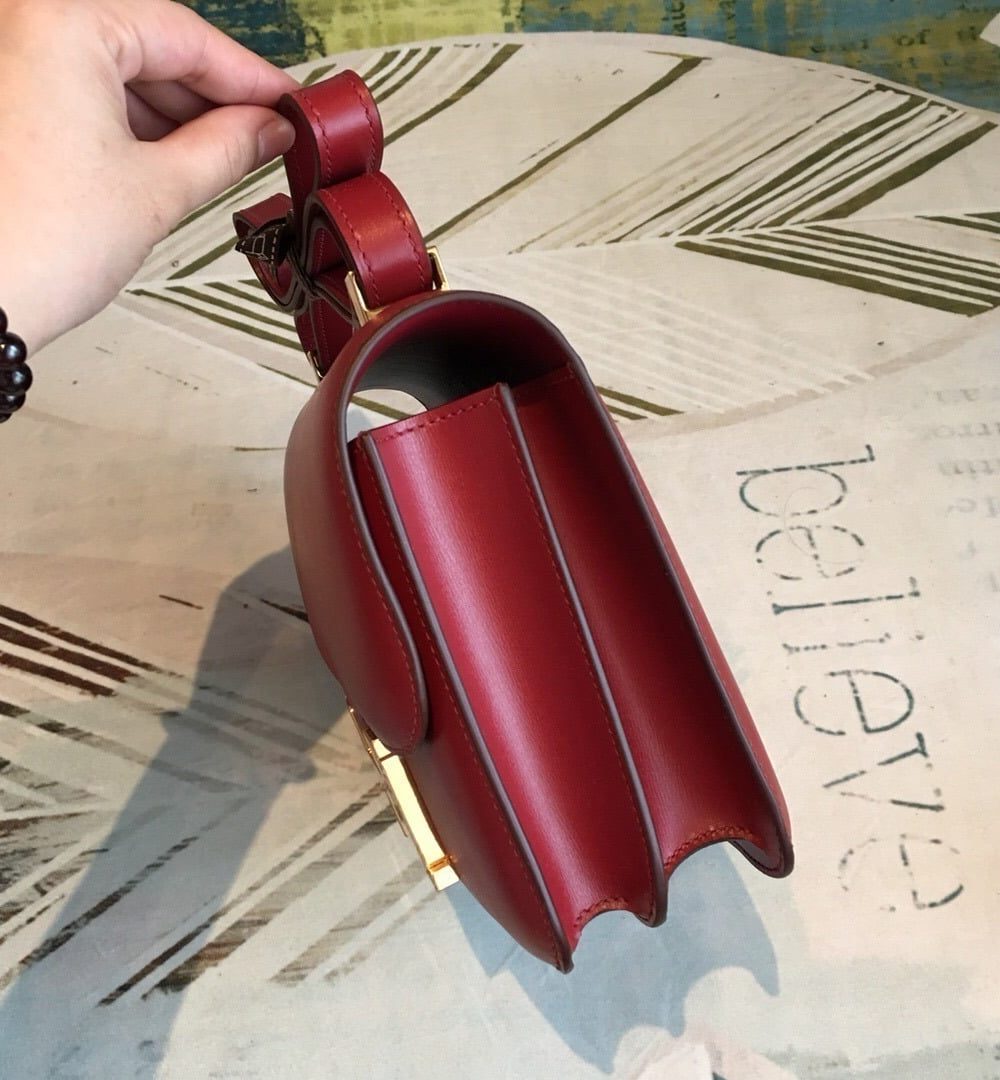 1:1 Replica Hermes Constance Burgundy For Women Gold Toned Hardware 9.5in/24cm