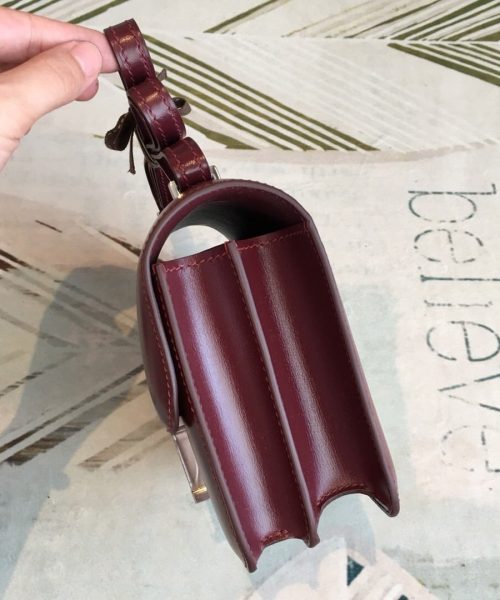 1:1 Replica Hermes Constance Burgundy For Women Silver Toned Hardware 7.4in/19cm