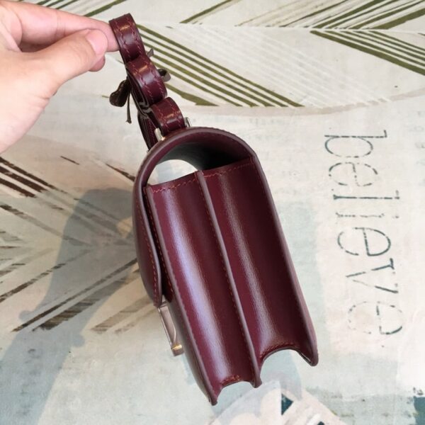 1:1 Replica Hermes Constance Burgundy For Women Silver Toned Hardware 7.4in/19cm