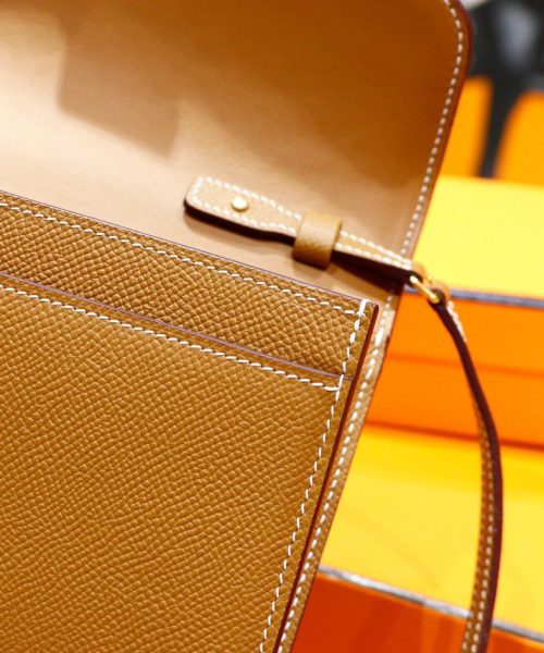 1:1 Replica Hermes Constance Epsom Long To Go Wallet Brown For Women, Women's Wallet 8.1in/21cm