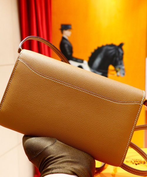 1:1 Replica Hermes Constance Epsom Long To Go Wallet Brown For Women, Women's Wallet 8.1in/21cm