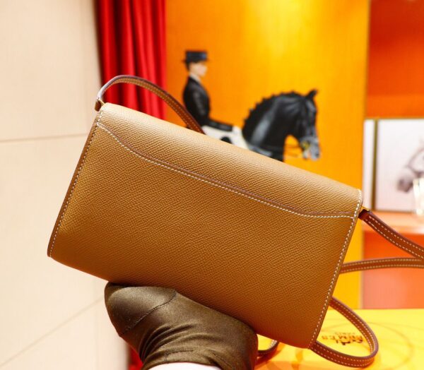 1:1 Replica Hermes Constance Epsom Long To Go Wallet Brown For Women, Women's Wallet 8.1in/21cm