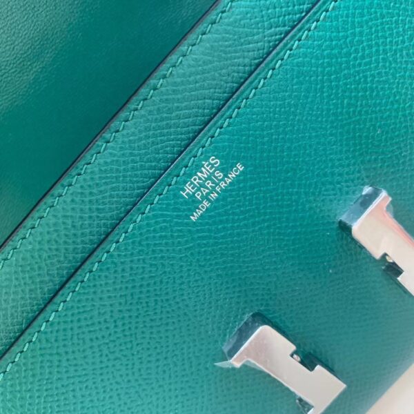 1:1 Replica Hermes Constance Epsom Long To Go Wallet Green For Women, Women's Wallet 8.1in/21cm