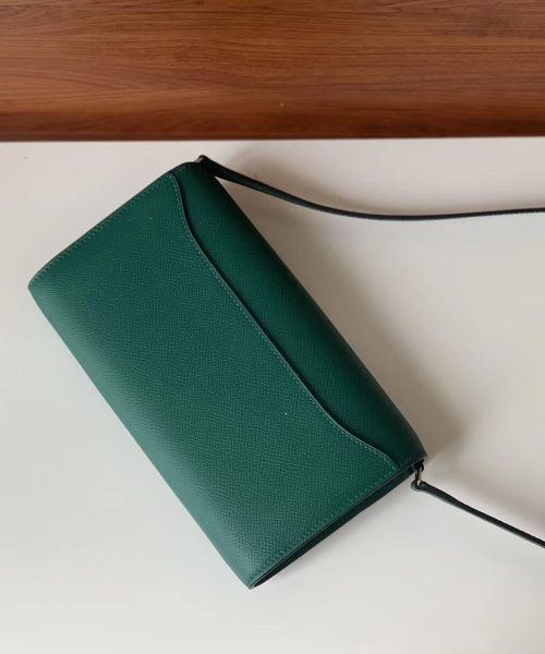 1:1 Replica Hermes Constance Epsom Long To Go Wallet Green For Women, Women's Wallet 8.1in/21cm
