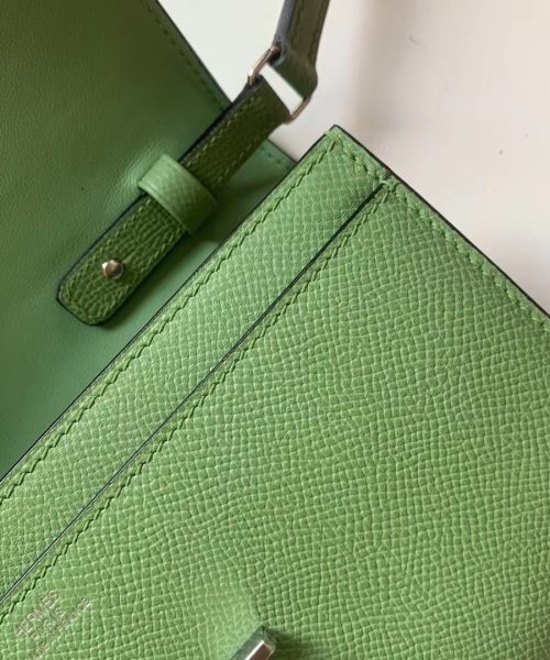 1:1 Replica Hermes Constance Epsom Long To Go Wallet Light Green For Women, Women's Wallet 8.1in/21cm