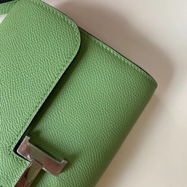 1:1 Replica Hermes Constance Epsom Long To Go Wallet Light Green For Women, Women's Wallet 8.1in/21cm