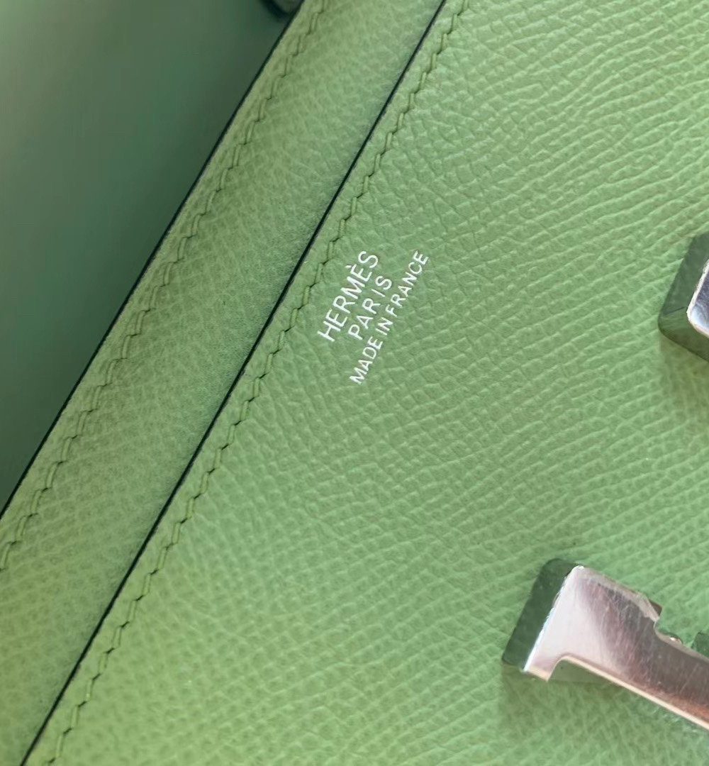1:1 Replica Hermes Constance Epsom Long To Go Wallet Light Green For Women, Women's Wallet 8.1in/21cm