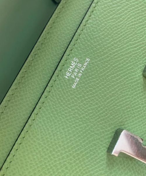 1:1 Replica Hermes Constance Epsom Long To Go Wallet Light Green For Women, Women's Wallet 8.1in/21cm