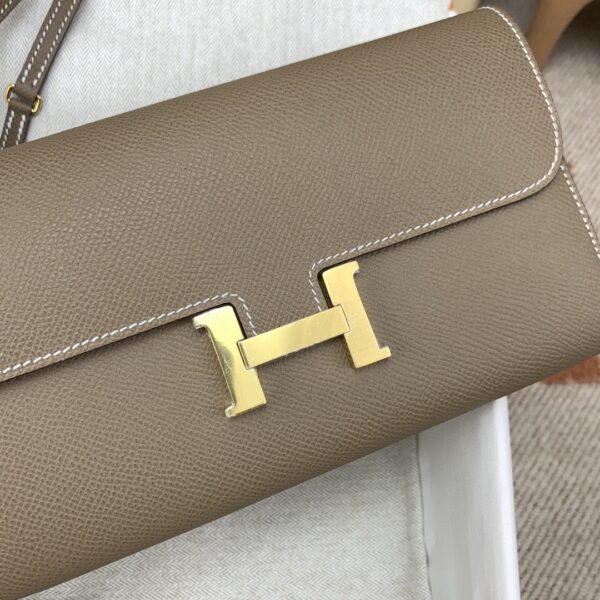 1:1 Replica Hermes Constance Long Togo Wallet Brown, Gold Toned Hardware Bag For Women, Women's Handbags, Shoulder Bags 8.1in/21cm