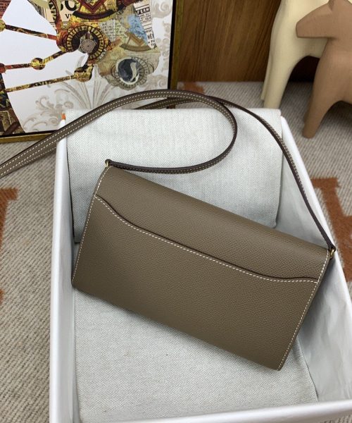 1:1 Replica Hermes Constance Long Togo Wallet Brown, Gold Toned Hardware Bag For Women, Women's Handbags, Shoulder Bags 8.1in/21cm