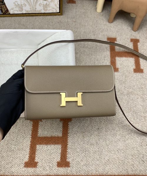 1:1 Replica Hermes Constance Long Togo Wallet Brown, Gold Toned Hardware Bag For Women, Women's Handbags, Shoulder Bags 8.1in/21cm