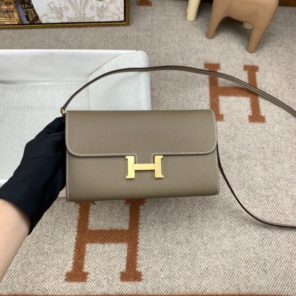 1:1 Replica Hermes Constance Long Togo Wallet Brown, Gold Toned Hardware Bag For Women, Women's Handbags, Shoulder Bags 8.1in/21cm
