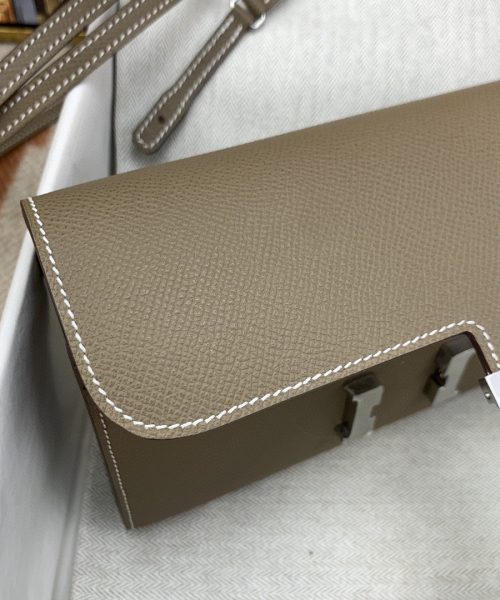 1:1 Replica Hermes Constance Long Togo Wallet Brown, Silver Toned Hardware Bag For Women, Women's Handbags, Shoulder Bags 8.1in/21cm
