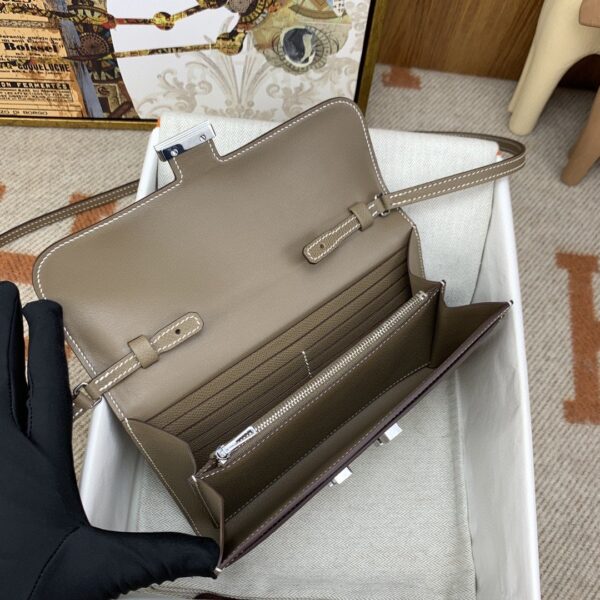 1:1 Replica Hermes Constance Long Togo Wallet Brown, Silver Toned Hardware Bag For Women, Women's Handbags, Shoulder Bags 8.1in/21cm