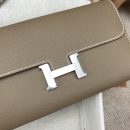 1:1 Replica Hermes Constance Long Togo Wallet Brown, Silver Toned Hardware Bag For Women, Women's Handbags, Shoulder Bags 8.1in/21cm