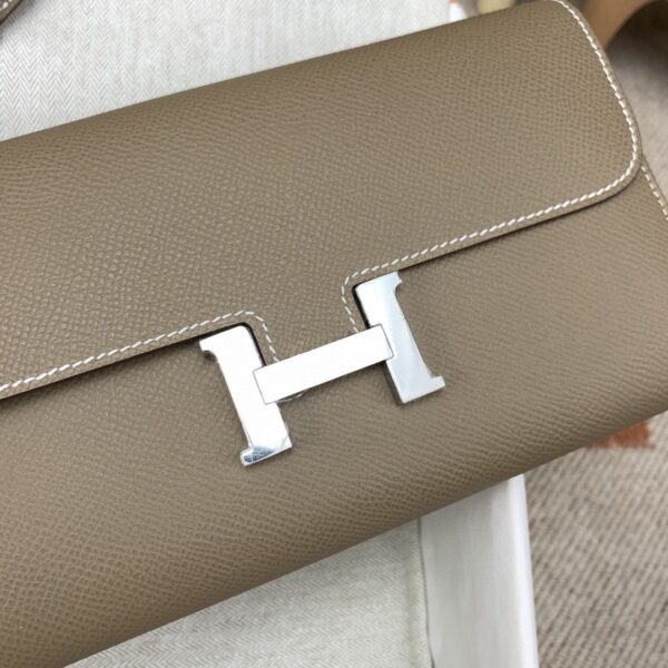 1:1 Replica Hermes Constance Long Togo Wallet Brown, Silver Toned Hardware Bag For Women, Women's Handbags, Shoulder Bags 8.1in/21cm