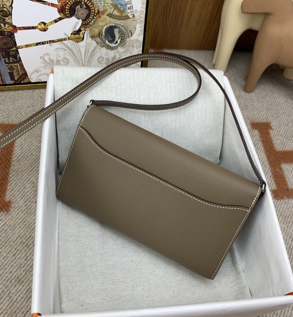 1:1 Replica Hermes Constance Long Togo Wallet Brown, Silver Toned Hardware Bag For Women, Women's Handbags, Shoulder Bags 8.1in/21cm