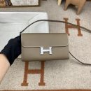 1:1 Replica Hermes Constance Long Togo Wallet Brown, Silver Toned Hardware Bag For Women, Women's Handbags, Shoulder Bags 8.1in/21cm