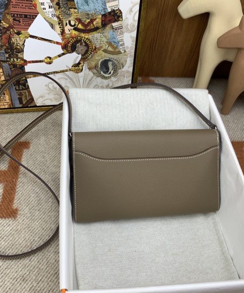 1:1 Replica Hermes Constance Long Togo Wallet Brown, Silver Toned Hardware Bag For Women, Women's Handbags, Shoulder Bags 8.1in/21cm