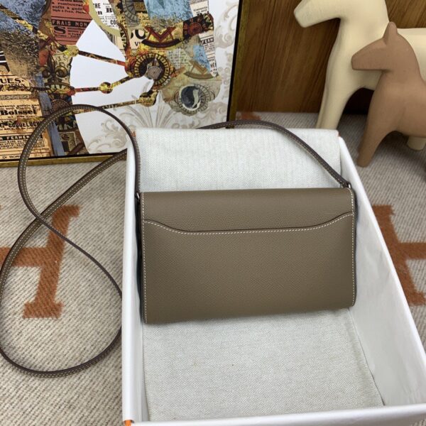 1:1 Replica Hermes Constance Long Togo Wallet Brown, Silver Toned Hardware Bag For Women, Women's Handbags, Shoulder Bags 8.1in/21cm