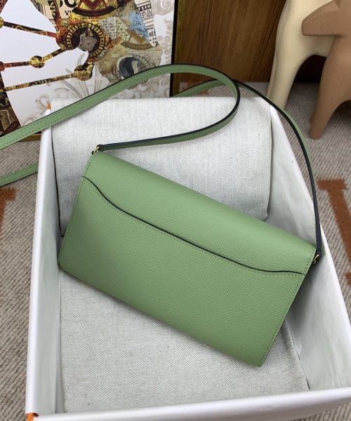 1:1 Replica Hermes Constance Long Togo Wallet Green, Gold Toned Hardware Bag For Women, Women's Handbags, Shoulder Bags 8.1in/21cm